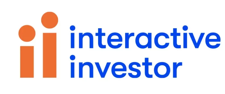Logo of Interactive Investor featuring stylized orange figures and bold blue text.
