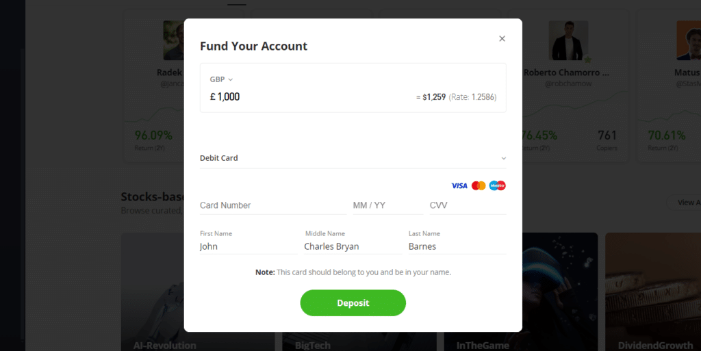 Fund your account screenshot etoro desktop.