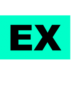 SpreadEx Trading vertical logo with turquoise "EX" on black and white text.