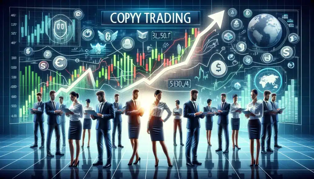 Group of traders using etoro copy trading feature