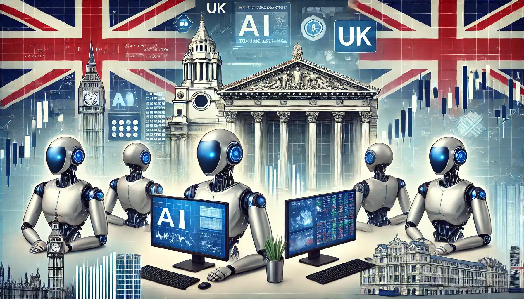 image illustrating AI trading bots for UK use.