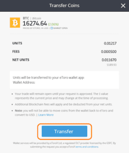 Guide to securing your Bitcoin on eToro, highlighting the importance of transferring to a secure wallet and using two-factor authentication.