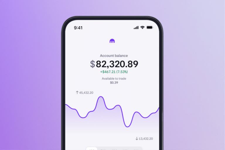 Kraken crypto app interface showing account balance and a clean graph for tracking portfolio growth in real-time.