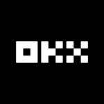 OKX logo in white against a black background