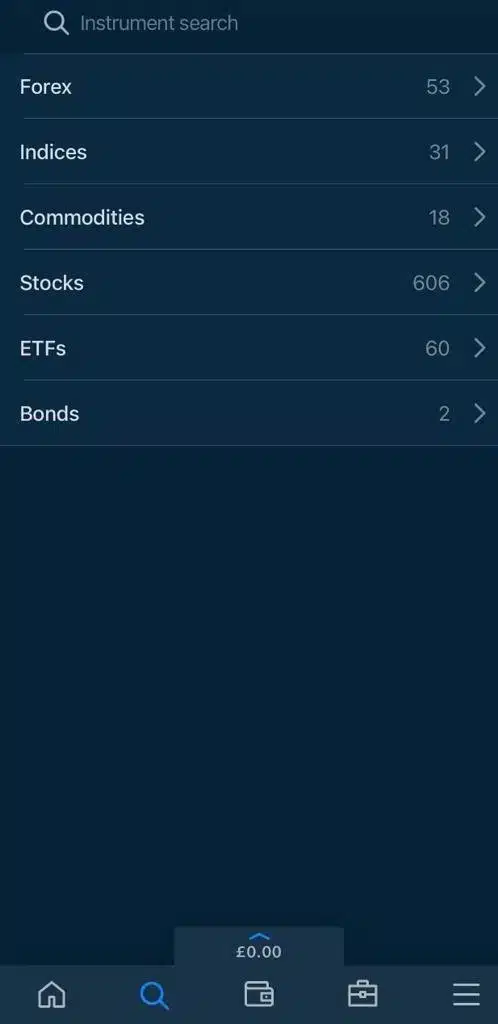 AvaTradeGO mobile trading app dashboard showing live buy and sell prices for GBP/USD, EUR/GBP, and other forex and index instruments.