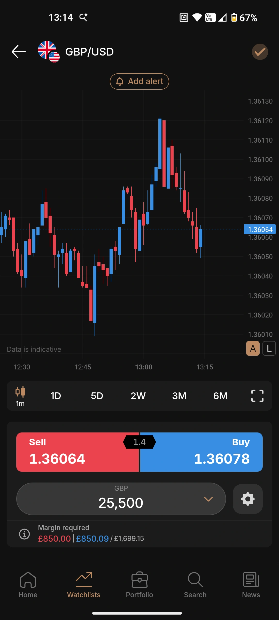 Best Forex Brokers in the UK 40 Capital.com mobile forex trading app showing GBP/USD trading interface tested January 2026